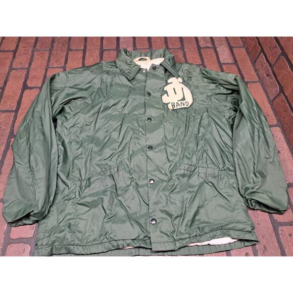 Vintage Don Alleson Athletic Windbreaker Jacket Snap Medium Green Made USA - Picture 1 of 3